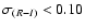 $\sigma_{(R-I)}<0.10$