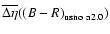 $\overline{\Delta\eta}((B-R)_{\rm usno~a2.0})$
