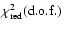 $\chi^2_{{\rm red}} ({\rm d.o.f.})$