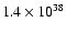 $1.4 \times 10^{38}$