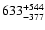 $\rm 633^{+544}_{-377}$
