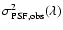 $\sigma_{\rm PSF,obs}^2(\lambda)$