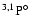 $\rm ^{3,1}P^{\circ}$
