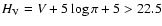 $H_{\rm V}=V+5\log \pi+5>22.5$