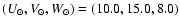 $(U_\odot, V_\odot,W_\odot)=(10.0,15.0,8.0) $