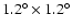 $1.2^{\circ} \times 1.2^{\circ}$