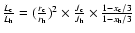 $\frac{L_{\rm c}}{L_{\rm h}} = (\frac{r_{\rm c}}{r_{\rm h}})^2 \times \frac{J_{\rm c}}{J_{\rm h}} \times \frac{1-x_{\rm c}/3}{1-x_{\rm h}/3}$