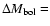 $\Delta M_{{\rm bol}}=$