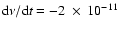 ${\rm d} \nu / {\rm d}t=- 2~ \times~ 10^{-11}$