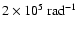 $2\times 10^{5}~{\rm rad^{-1}}$