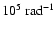$10^{5}~{\rm rad}^{-1}$