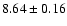 $8.64\pm 0.16$