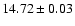 $14.72\pm 0.03$