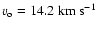 $v_{\rm o}=14.2~{\rm km}~{\rm s}^{-1}$