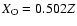 $X_{\rm O}=0.502Z$
