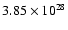 $3.85 \times 10^{28}$