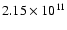 $2.15\times 10^{11}$