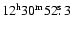 $\rm 12^h30^m52\hbox{$.\!\!^{\rm s}$ }3$