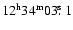 $\rm 12^h34^m03\hbox{$.\!\!^{\rm s}$ }1$