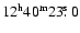 $\rm 12^h40^m23\hbox{$.\!\!^{\rm s}$ }0$