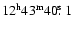 $\rm 12^h43^m40\hbox{$.\!\!^{\rm s}$ }1$