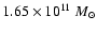 $1.65 \times 10^{11}~M_{\odot}$