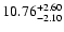 $\rm 10.76^{+2.60}_{-2.10}$