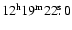 $ \rm 12^h19^m22\hbox{$.\!\!^{\rm s}$ }0$