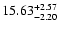 $\rm 15.63^{+2.57}_{-2.20}$