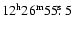 $ \rm 12^h26^m55\hbox{$.\!\!^{\rm s}$ }5$