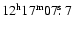 $\rm 12^h17^m07\hbox{$.\!\!^{\rm s}$ }7$