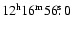 $\rm 12^h16^m56\hbox{$.\!\!^{\rm s}$ }0$
