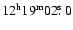 $\rm 12^h19^m02\hbox{$.\!\!^{\rm s}$ }0$