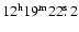 $\rm 12^h19^m22\hbox{$.\!\!^{\rm s}$ }2$