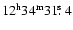 $\rm 12^h34^m31\hbox{$.\!\!^{\rm s}$ }4$