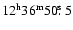 $\rm 12^h36^m50\hbox{$.\!\!^{\rm s}$ }5$