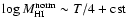 $\log M_{\rm HI}^{\rm norm} \sim T/4 + {\rm cst}$