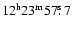 $\rm 12^h23^m57\hbox{$.\!\!^{\rm s}$ }7$