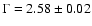 $\Gamma = 2.58\pm0.02$