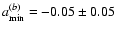 $a_{\rm min}^{(b)}=-0.05\pm0.05$