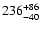 $\rm 236^{+86}_{-40}$