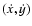 $(\dot x, \dot y)$
