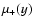 $\mu _+(y)$