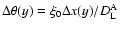 $\Delta\theta(y)=\xi_0\Delta
x(y)/D_{\rm L}^{\rm A}$