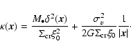 \begin{displaymath}\kappa(\vec{x})=\frac{M_{\bullet}\delta^2(\vec{x})}{\Sigma_{\...
...2_{v}}{2G\Sigma_{\rm cr}\xi_0}\frac{1}{\vert\vec{x}\vert}\cdot
\end{displaymath}
