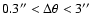 $0.3''<\Delta\theta<3''$