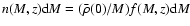 $n(M,z){\rm d}M=(\bar{\rho}(0)/M)f(M,z){\rm d}M$