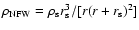 $\rho_{\rm NFW}=\rho_{\rm s}r_{\rm s}^3/
[r(r+r_{\rm s})^2]$