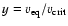 $y=v_{\rm eq}/v_{\rm crit}$