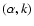 $(\alpha, k)$
